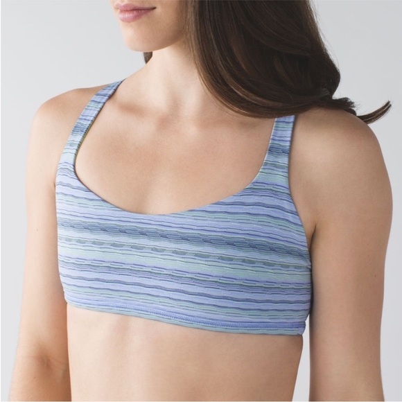 LULULEMON FREE TO BE YOGA SPORTS BRA PURPLE CHARTREUSE SIZE 8 - Picture 1 of 5